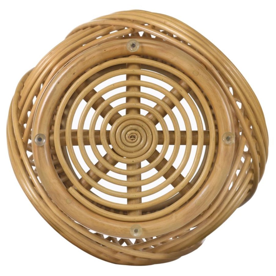 Boho Rattan Side Table in Natural - HER Home Design Boutique